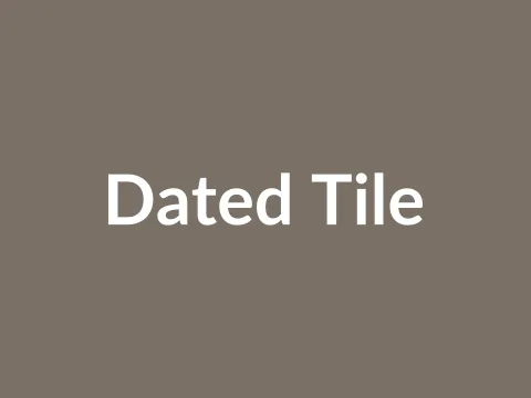 Dated colored wall tile before reglazing