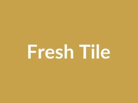 Same wall tile after reglazing in a fresh color